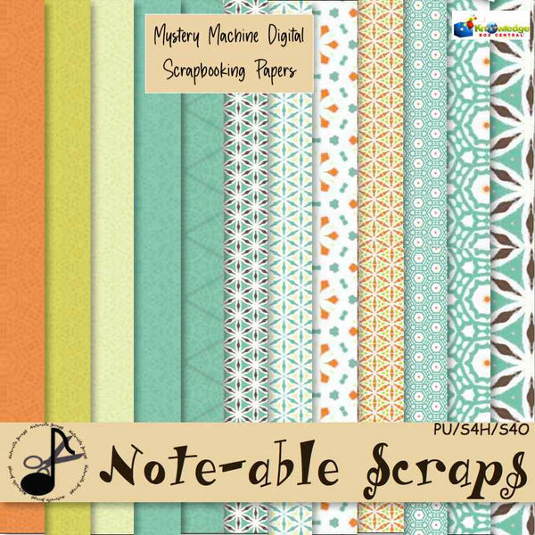 Mystery Machine Digital Scrapbooking Papers