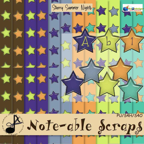 Starry Summer Nights Digital Scrapbooking Mini-Kit