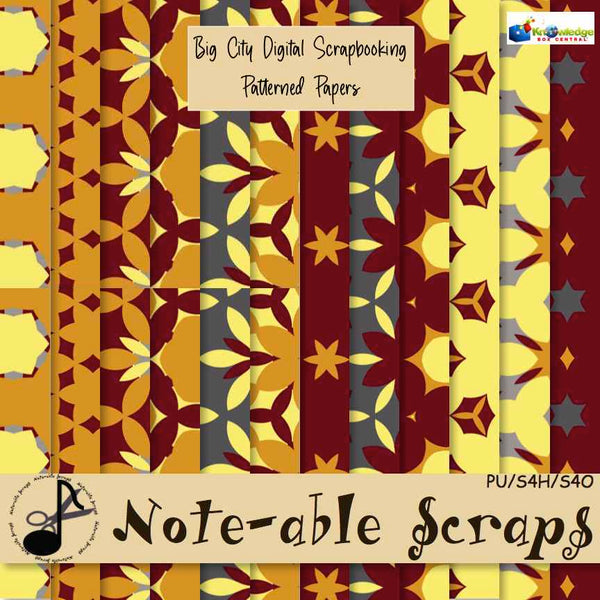 Big City Digital Scrapbooking Patterned Papers