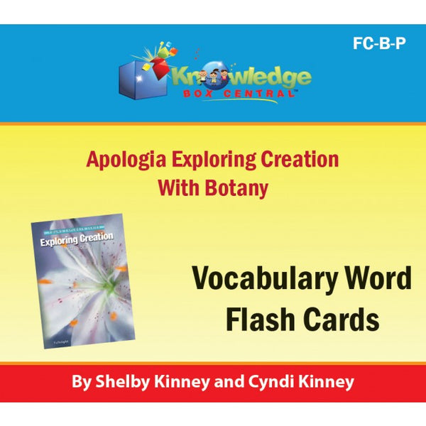 Apologia Exploring Creation with Botany Vocabulary Flash Cards - PRINTED