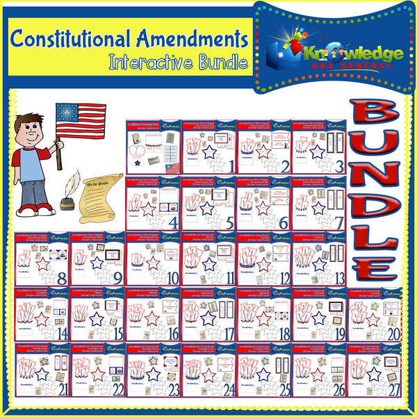 Constitutional Amendments Interactive Foldable Booklets Amendments 1-27