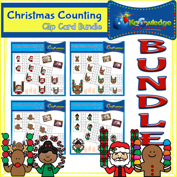 Christmas Counting Clip Cards