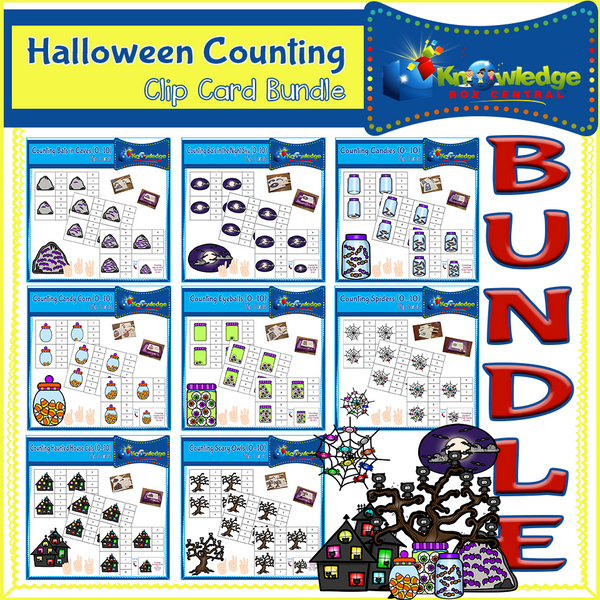 Halloween Counting Clip Cards