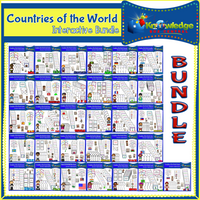 Countries of the World Interactive Foldable Booklets BUNDLE