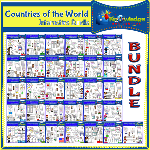 Countries of the World Interactive Foldable Booklets BUNDLE