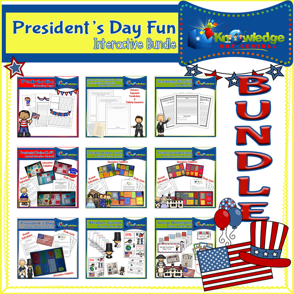 President's Day Fun Interactive BUNDLE