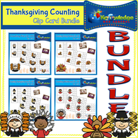 Thanksgiving Counting Clip Cards BUNDLE