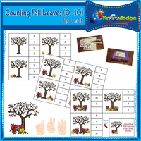Fall Counting Clip Cards