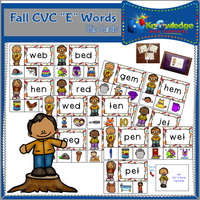 Fall CVC Words Clip Cards