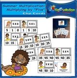 Summer Multiplication Clip Cards