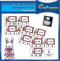 Valentine's Day Multiplication Clip Cards
