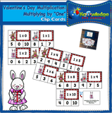 Valentine's Day Multiplication Clip Cards