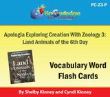 Apologia Exploring Creation with Zoology 3: Land Animals of the 6th Day Lapbook Package (Lessons 1-14)