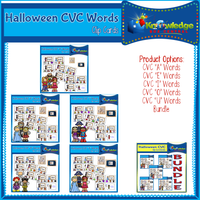 Halloween CVC Words Clip Cards
