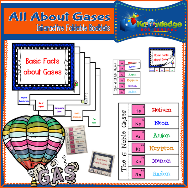 All About Gases Interactive Foldable Booklets