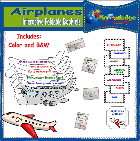 Airplanes Interactive Foldable Booklets
