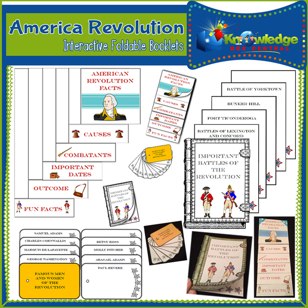 American Revolution Interactive Foldable Booklets