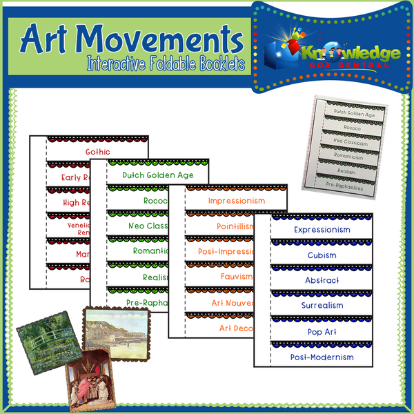 Art Movements Interactive Foldable Booklets