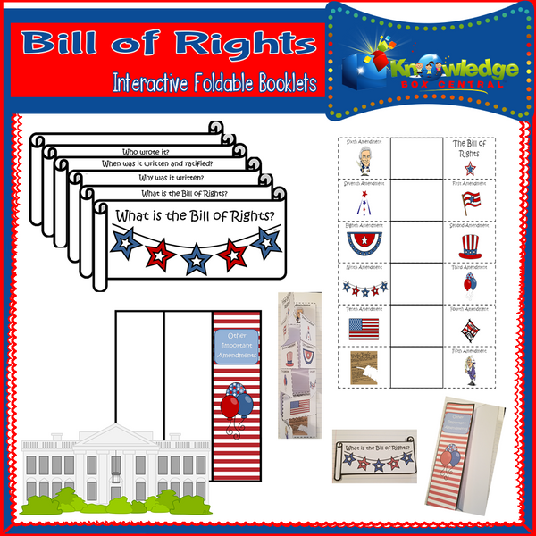 The Bill of Rights Interactive Foldable Booklets