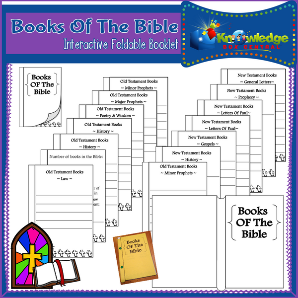 Bible Booklet Example Books of the Bible Interactive Foldable Booklets – Knowledge Box Central