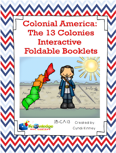 Colonial America: The 13 Colonies Interactive Foldable Booklets