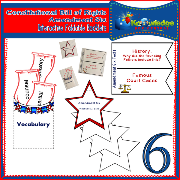 Amendment Book Assignment Constitutional Amendments Interactive Foldable Booklets Amendments 1-2 ...