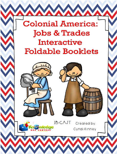 Colonial America: Jobs & Trades Interactive Foldable Booklets