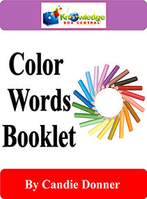 Color Words Interactive Foldable Booklets
