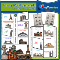 Famous World Landmarks Interactive Foldable Booklets