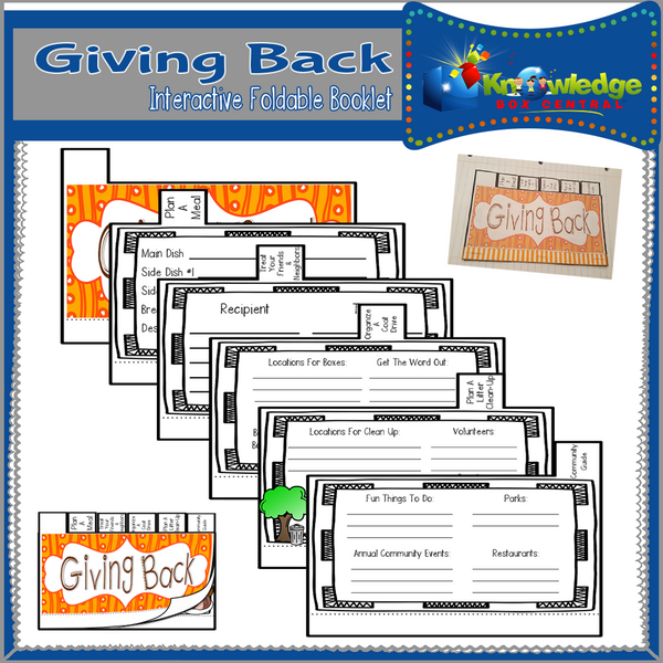Giving Back Interactive Interactive Foldable Booklets