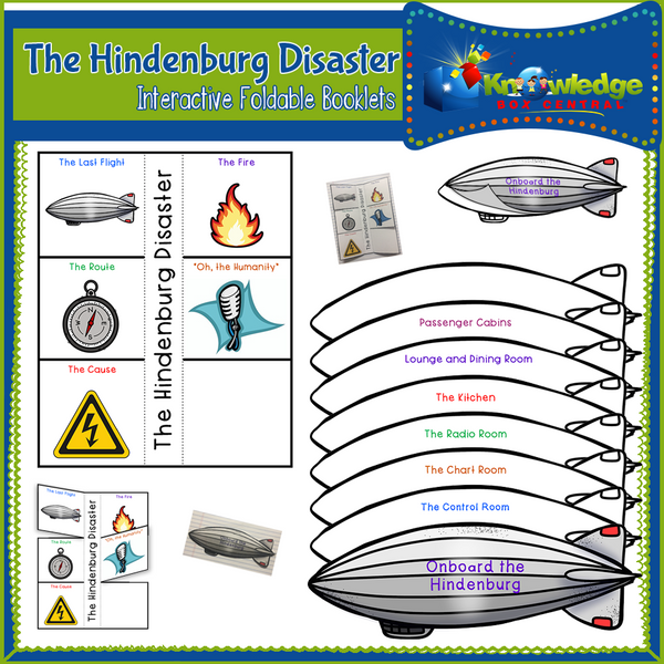 The Hindenburg Disaster Interactive Foldable Booklets