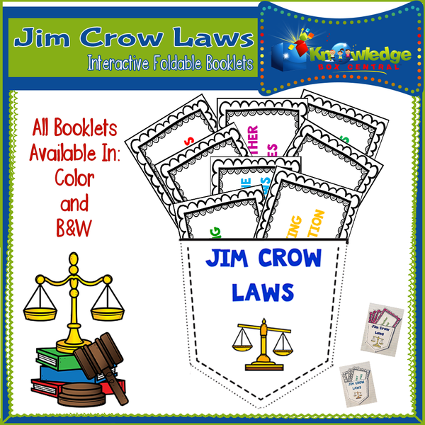 Jim Crow Laws Interactive Foldable Booklets