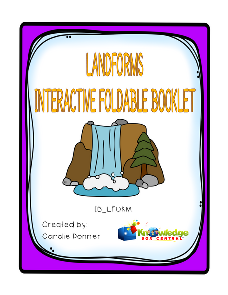 Landforms Interactive Interactive Foldable Booklets