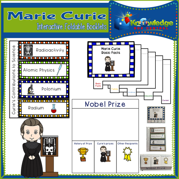 Marie Curie Interactive Foldable Booklets