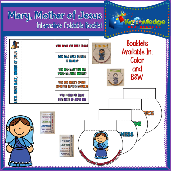 Mary, Mother of Jesus Interactive Foldable Booklets