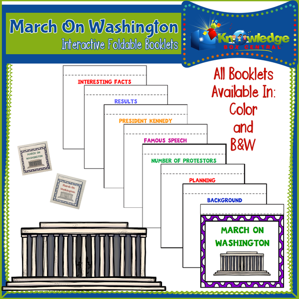 March on Washington Interactive Foldable Booklets