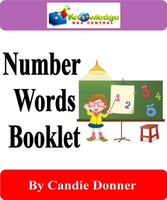 Number Words Interactive Foldable Booklets