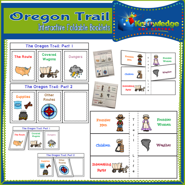 The Oregon Trail  Interactive Foldable Booklets
