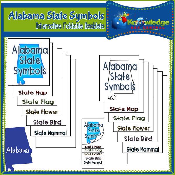 Alabama State History Interactive Foldable Booklets