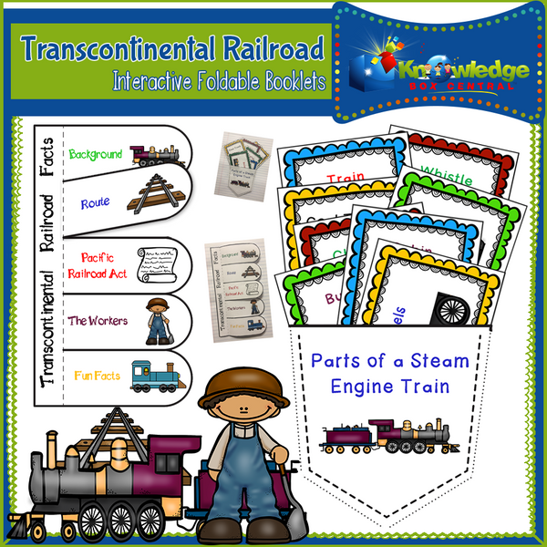 Transcontinental Railroad Interactive Foldable Booklets