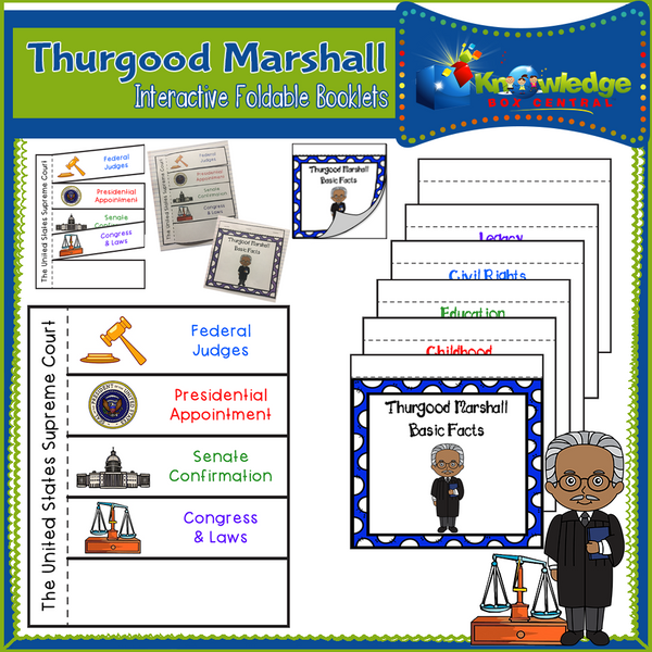 Thurgood Marshall Interactive Foldable Booklets
