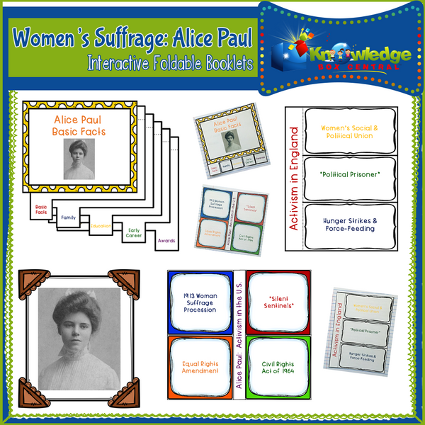 Women's Suffrage: Alice Paul Interactive Foldable Booklets