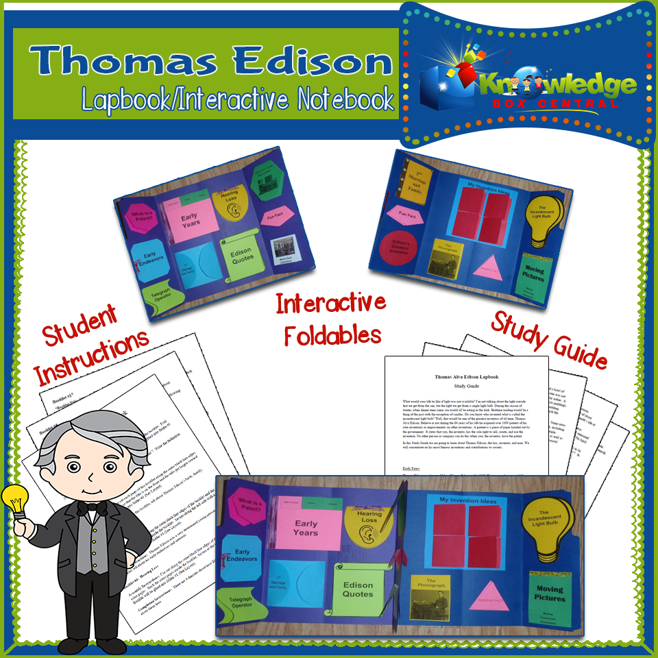 Thomas Edison Lapbook – Knowledge Box Central