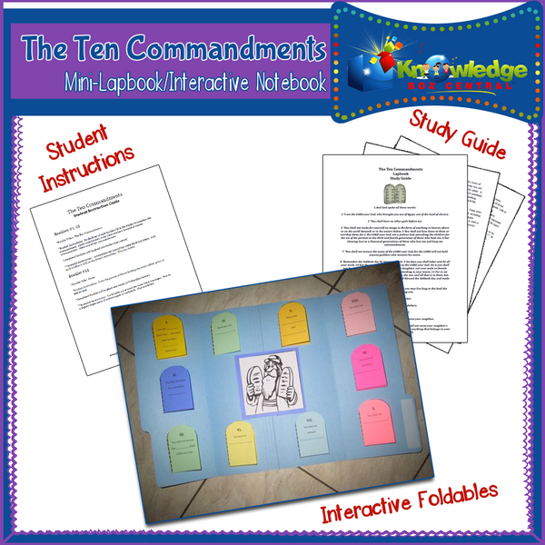 The Ten Commandments Mini-Lapbook