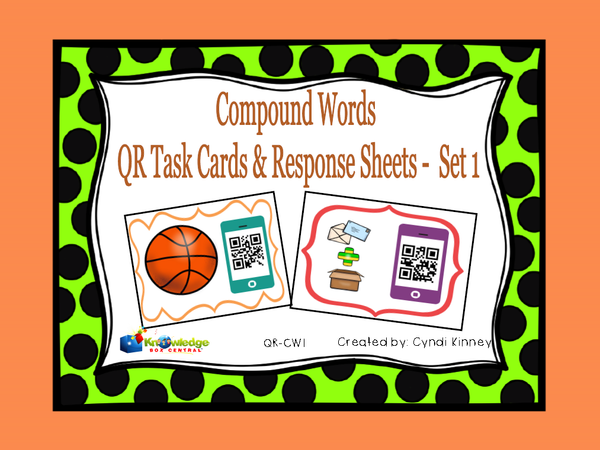 Compound Words QR Code Task Cards