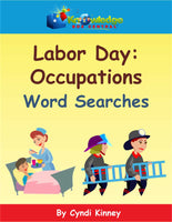 Labor Day Occupations Word Searches