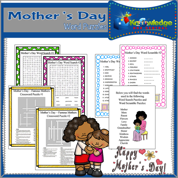 Mother's Day Word Puzzles