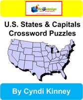 U.S. States & Capitals Word Puzzles