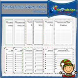 Christmas Acrostics and Words in Words Worksheets