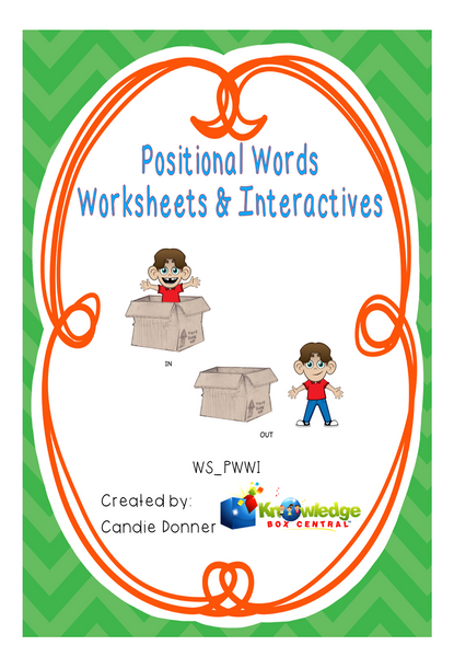 Positional Words Worksheets & Interactives